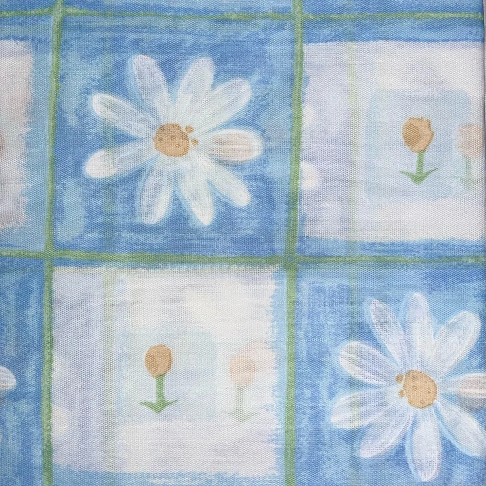 Lady Pepperell Valance  AUGUST BREEZE Straight 84”x15” Floral Blue White NEW NIP